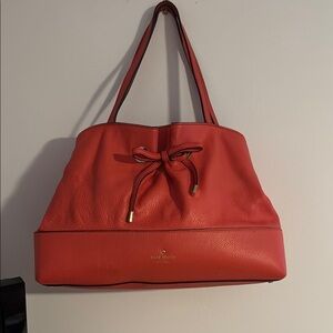 Kate Spade Red Leather Tote Bag